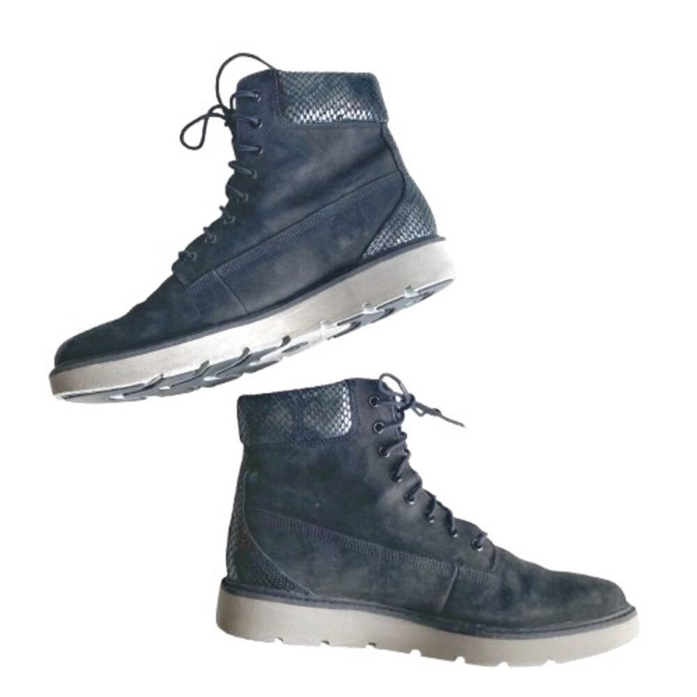 Timberland Sensorflex Charcoal Suede Waterproof Lace-Up Boots, Snakeskin Detail - Picture 5 of 16